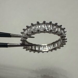 Elegant Silver Women's Eternity Ring